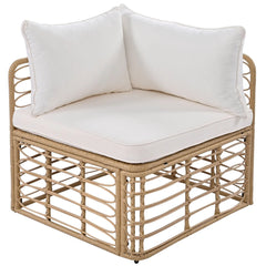 Bellemave® 7 - Pieces All - Weather Rattan Sectional Sofa Set with Thick Cushions and Pillows - Bellemave