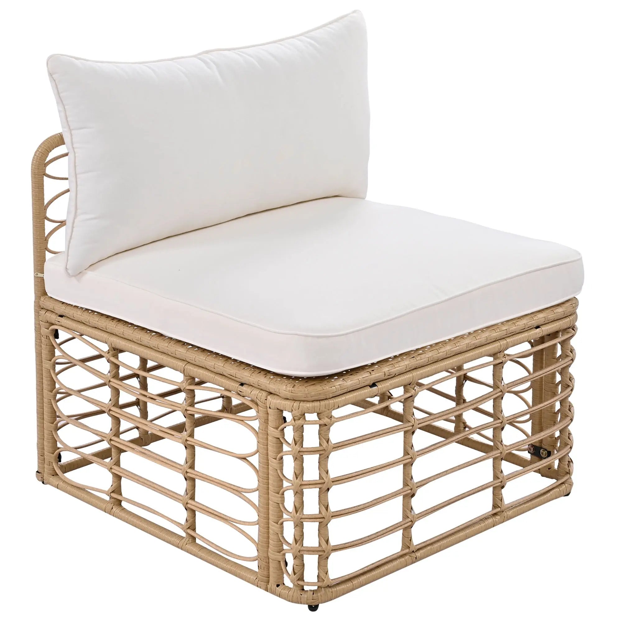Bellemave® 7 - Pieces All - Weather Rattan Sectional Sofa Set with Thick Cushions and Pillows - Bellemave