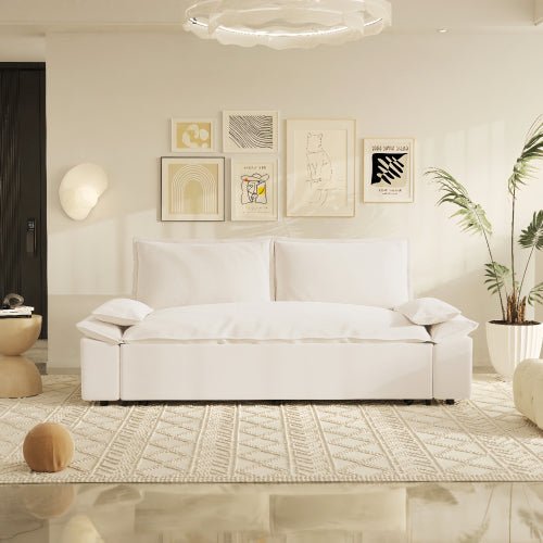 Bellemave® 70.1" 3 - in - 1 Convertible Sleeper Sofa with 2 Soft Pillows - Bellemave