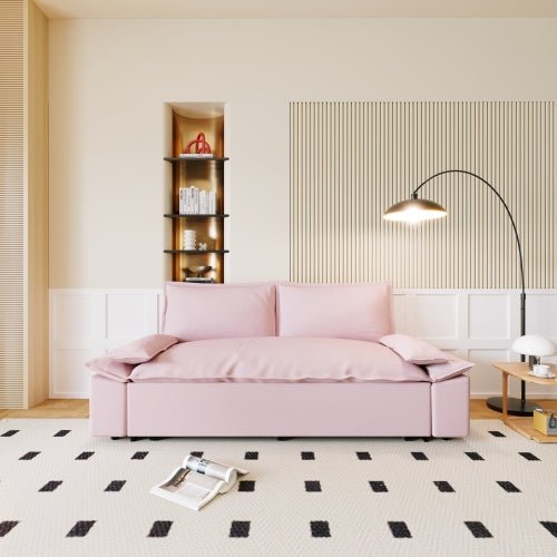 Bellemave® 70.1" 3 - in - 1 Convertible Sleeper Sofa with 2 Soft Pillows - Bellemave