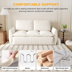 Bellemave® 70.9" Multi - Functional Velvet Loveseat Bed with 2 - in - 1 Pillow and Blanket Set - Bellemave