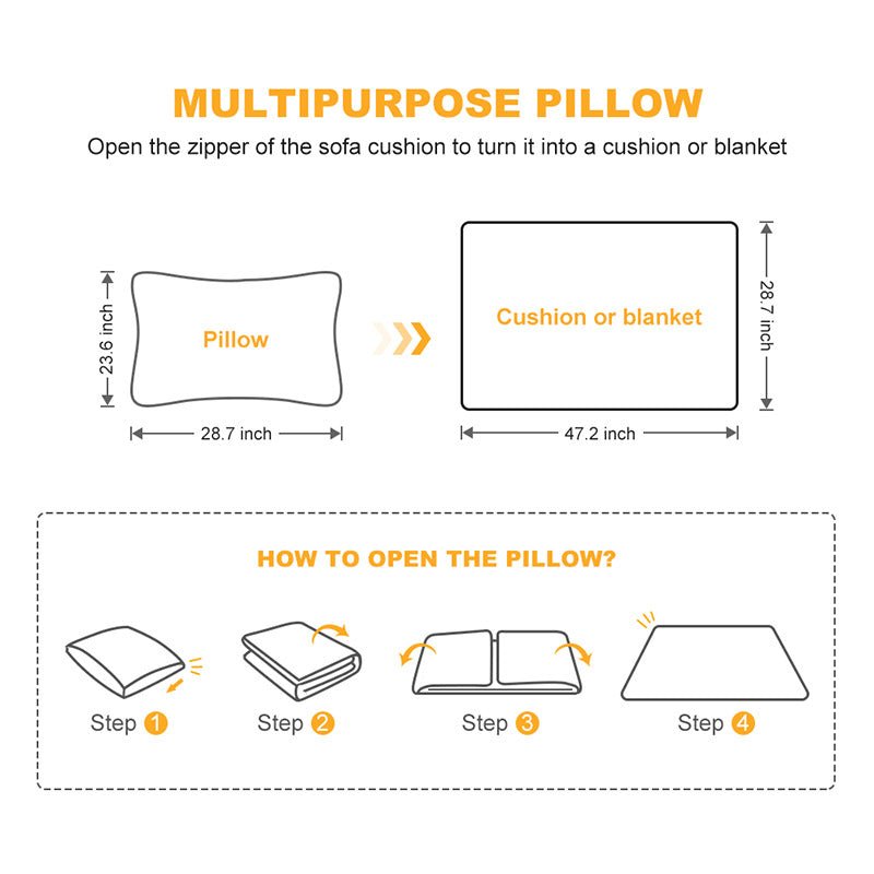 Bellemave® 70.9" Multi - Functional Velvet Loveseat Bed with 2 - in - 1 Pillow and Blanket Set - Bellemave
