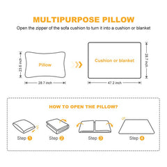 Bellemave® 70.9" Multi - Functional Velvet Loveseat Bed with 2 - in - 1 Pillow and Blanket Set - Bellemave
