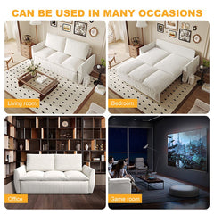 Bellemave® 70.9" Multi - Functional Velvet Loveseat Bed with 2 - in - 1 Pillow and Blanket Set - Bellemave