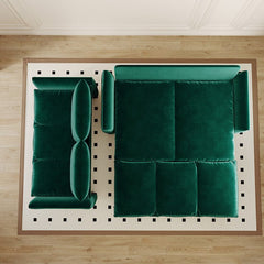 Bellemave® 70.9" Multi - Functional Velvet Loveseat Bed with 2 - in - 1 Pillow and Blanket Set - Bellemave