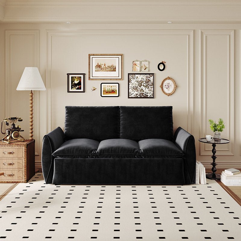 Bellemave® 70.9" Multi - Functional Velvet Loveseat Bed with 2 - in - 1 Pillow and Blanket Set - Bellemave