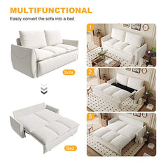 Bellemave® 70.9" Multi - Functional Velvet Loveseat Bed with 2 - in - 1 Pillow and Blanket Set - Bellemave