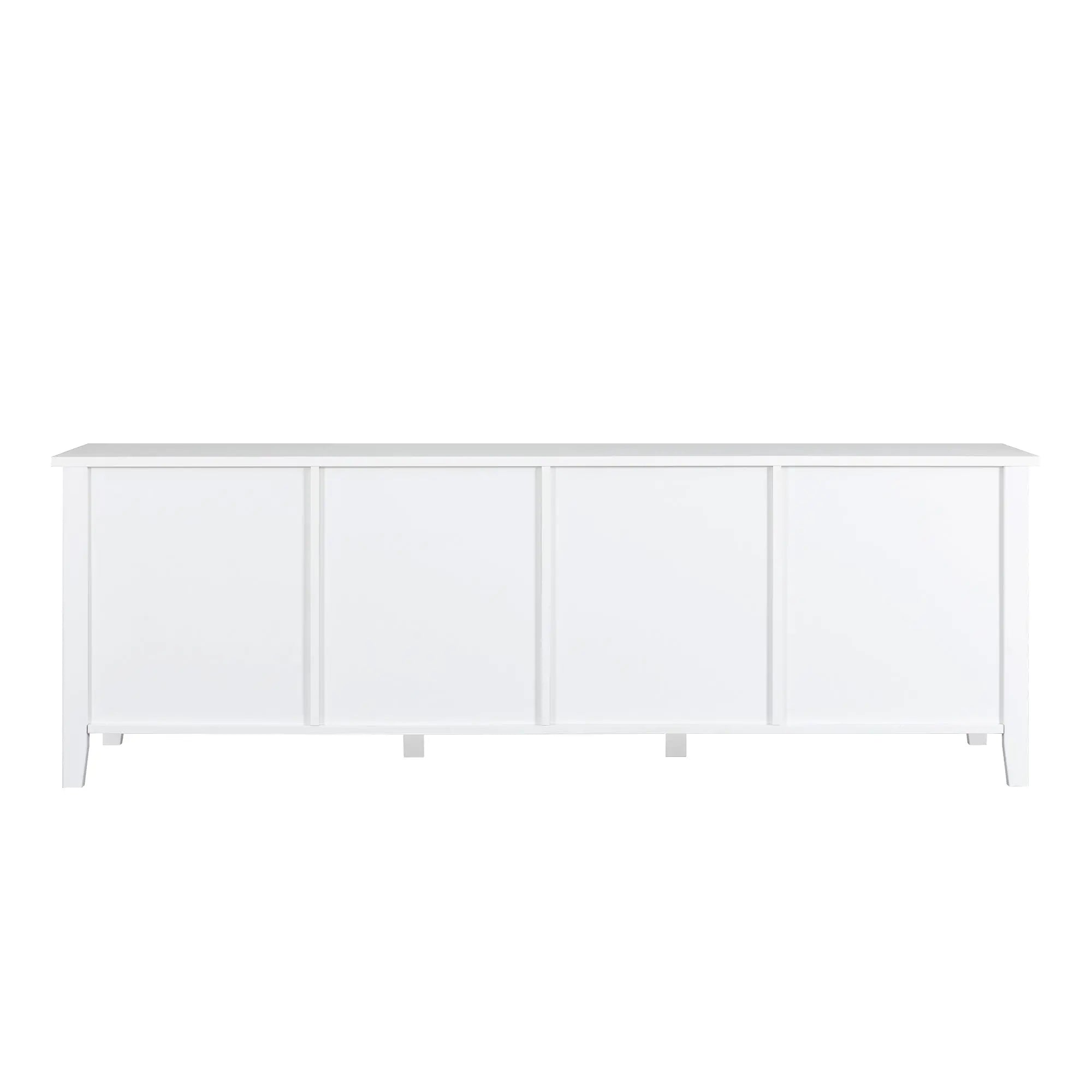 Bellemave® 71" chstylish TV Cabinet Entertainment Center TV Stand Solid Wood Frame,ChangHong Glass Door,Metal Handle - Bellemave