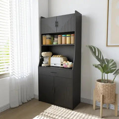 Bellemave® 71" Kitchen Storage Cabinet with Charging Station,Pantry with 2 Cabinet ,1 large storage drawer & 1 Large Countertop - Bellemave