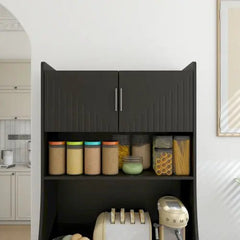 Bellemave® 71" Kitchen Storage Cabinet with Charging Station,Pantry with 2 Cabinet ,1 large storage drawer & 1 Large Countertop - Bellemave