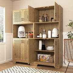 Bellemave® 71" Tall Farmhouse Kitchen Pantry Cabinet with Drawers & Shelves - Bellemave
