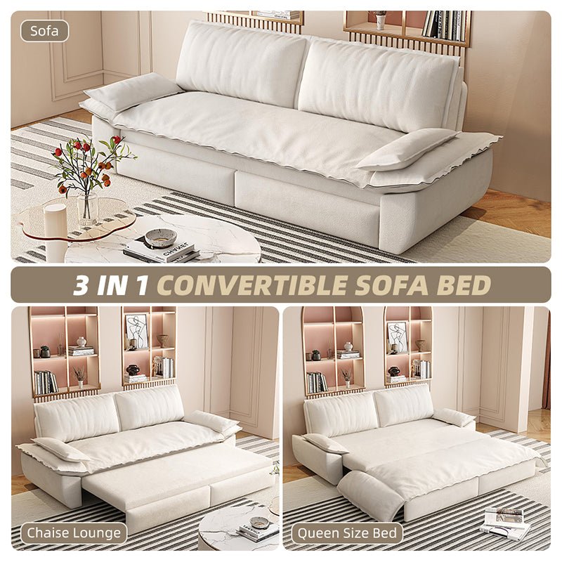 Bellemave® 73.2" 3 - in - 1 Queen Pull Out Sofa Bed,Convertible Sleeper Sofa - Bellemave