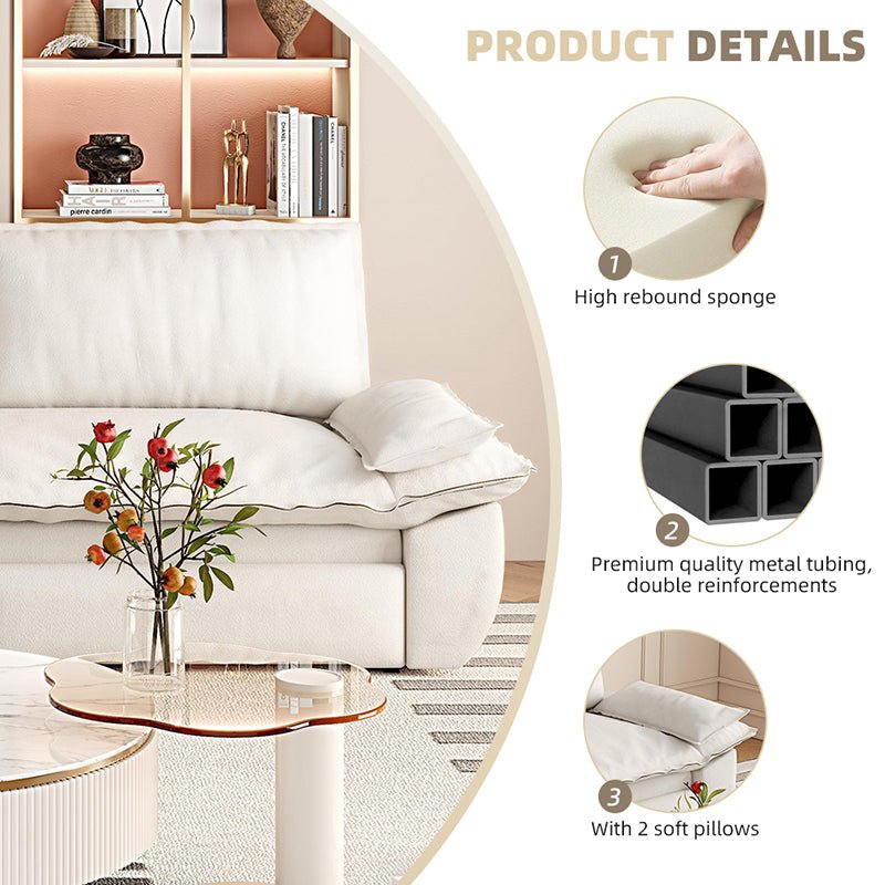 Bellemave® 73.2" 3 - in - 1 Queen Pull Out Sofa Bed,Convertible Sleeper Sofa - Bellemave
