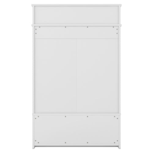 Bellemave® 74.8" Hall Tree with Top Shelf and Storage Bench, Hallway Shoe Cabinet with Sliding Doors and 5 Hanging Hooks - Bellemave