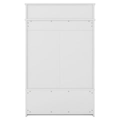 Bellemave® 74.8" Hall Tree with Top Shelf and Storage Bench, Hallway Shoe Cabinet with Sliding Doors and 5 Hanging Hooks - Bellemave
