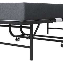 Bellemave® 75" x 31" Folding Bed with 5" Memory Foam Mattress, Storage Cover, Heavy - Duty Metal Foldable Bed Frame Supports 450lbs, Portable Rollaway Bed on Wheels, Ideal for Bedroom, Guest Room, Office - Bellemave