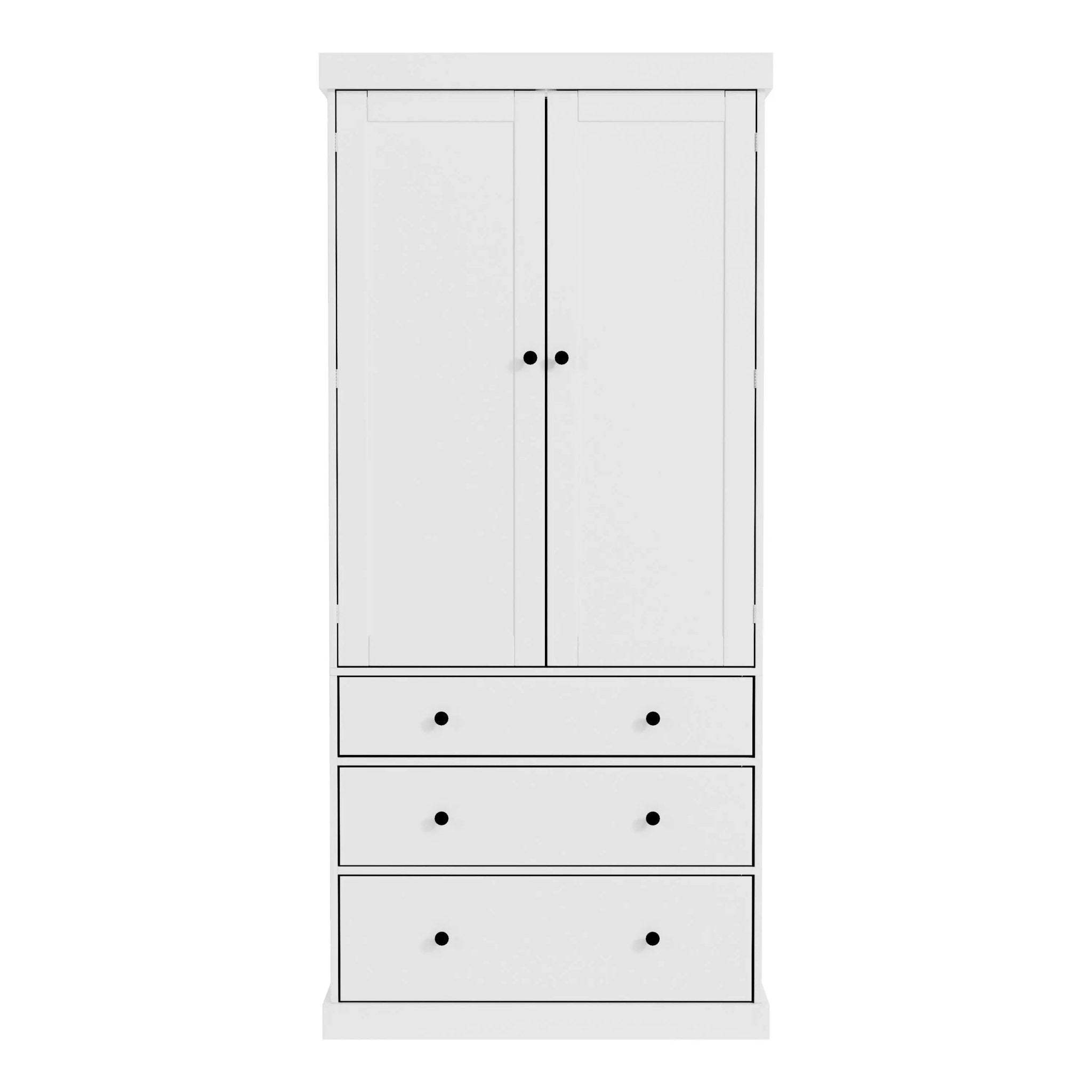 Bellemave® 77" Freestanding Tall Cupboard Storage Cabinet with 3 Adjustable Shelves, 8 Door Shelves, 3 Drawers - Bellemave