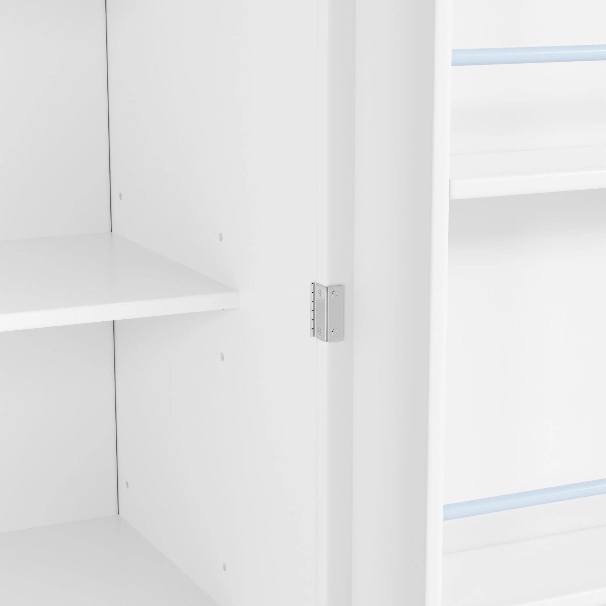 Bellemave® 77" Freestanding Tall Cupboard Storage Cabinet with 3 Adjustable Shelves, 8 Door Shelves, 3 Drawers - Bellemave