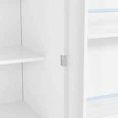 Bellemave® 77" Freestanding Tall Cupboard Storage Cabinet with 3 Adjustable Shelves, 8 Door Shelves, 3 Drawers - Bellemave