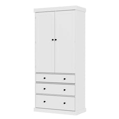 Bellemave® 77" Freestanding Tall Cupboard Storage Cabinet with 3 Adjustable Shelves, 8 Door Shelves, 3 Drawers - Bellemave