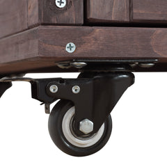 Bellemave® 78.3" Outdoor Kitchen Island with Foldable Grill Table, Solid Wood Grill Cart with Storage & Stainless Steel Top, Bar Cart for Lawn & Garden, Black - Bellemave