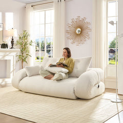 Bellemave® 78.7" Teddy Fabric Multi - Functional Foldable Sofa Bed - Bellemave