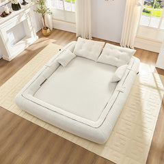 Bellemave® 78.7" Teddy Fabric Multi - Functional Foldable Sofa Bed - Bellemave