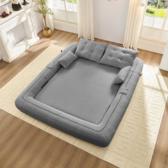 Bellemave® 78.7" Teddy Fabric Multi - Functional Foldable Sofa Bed - Bellemave