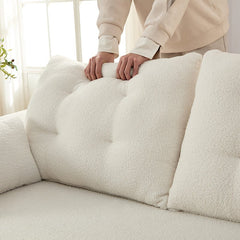 Bellemave® 78.7" Teddy Fabric Multi - Functional Foldable Sofa Bed - Bellemave