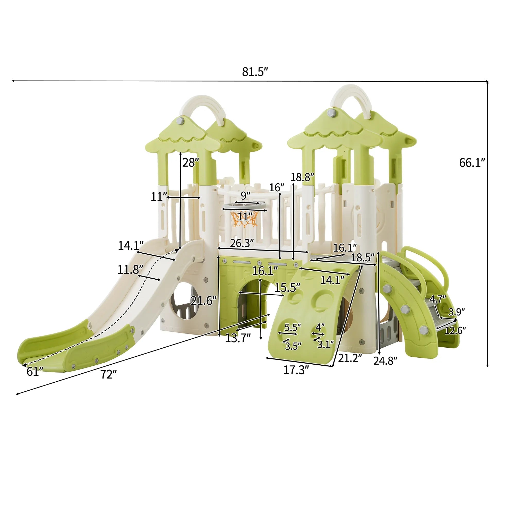 Bellemave® 8 in 1 Toddler Climber and Slide Set,Kids Playground for Toddlers Age 1+ - Bellemave