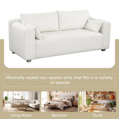 Bellemave® 82" Modern Loop Yarn Fabric Sofa with Extra Wide Domed Arms - Bellemave