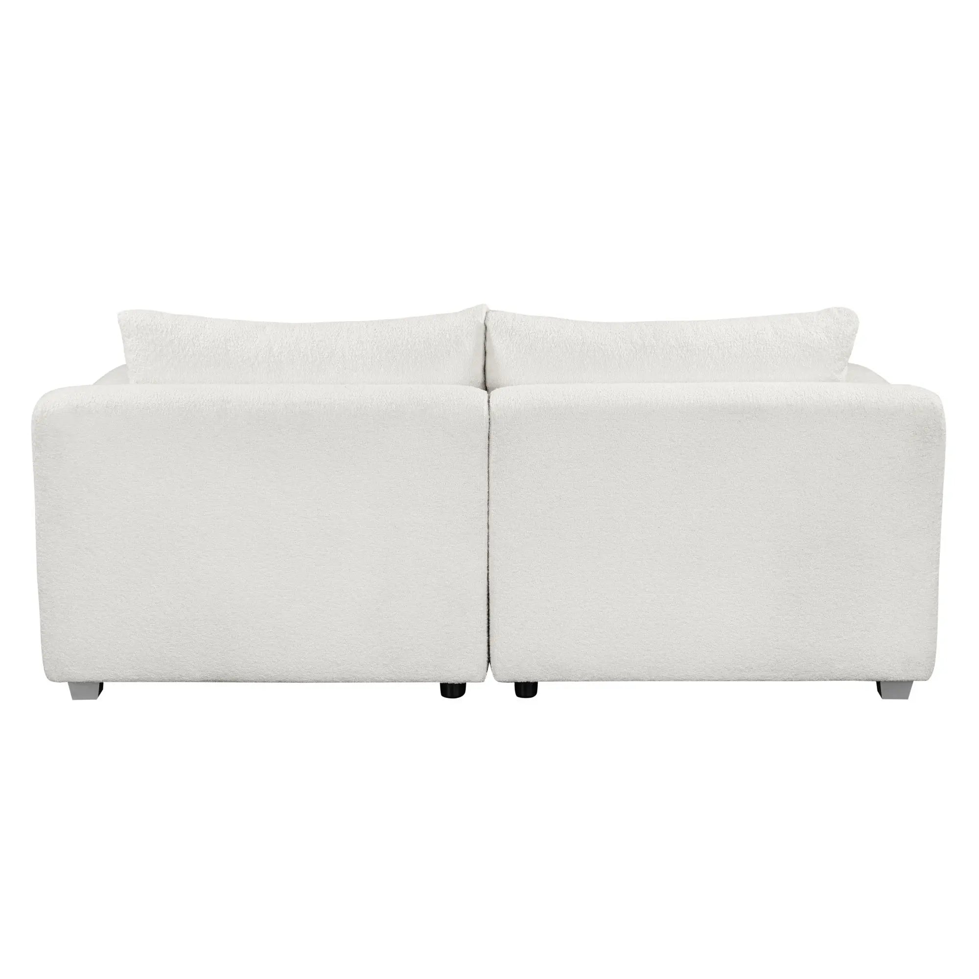 Bellemave® 82" Modern Loop Yarn Fabric Sofa with Extra Wide Domed Arms - Bellemave
