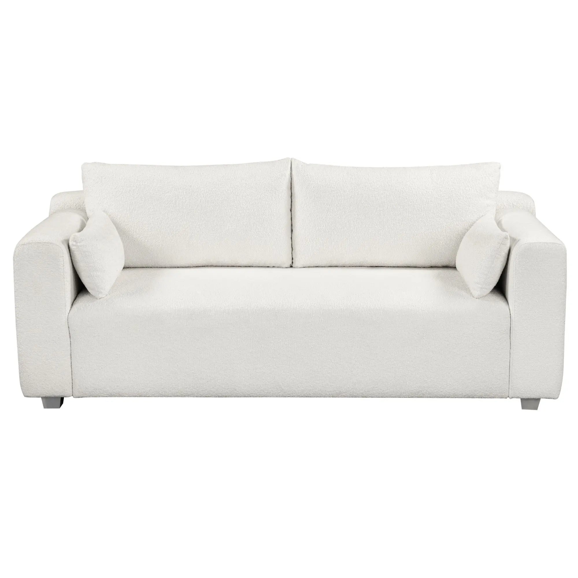 Bellemave® 82" Modern Loop Yarn Fabric Sofa with Extra Wide Domed Arms - Bellemave