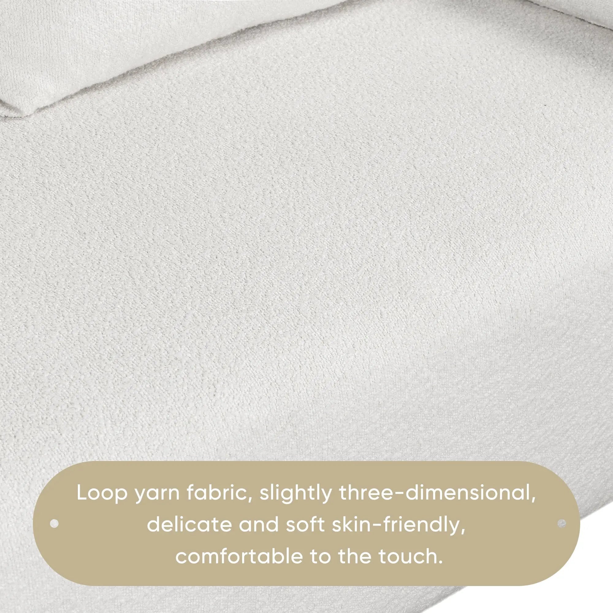 Bellemave® 82" Modern Loop Yarn Fabric Sofa with Extra Wide Domed Arms - Bellemave
