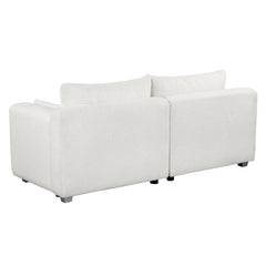 Bellemave® 82" Modern Loop Yarn Fabric Sofa with Extra Wide Domed Arms - Bellemave