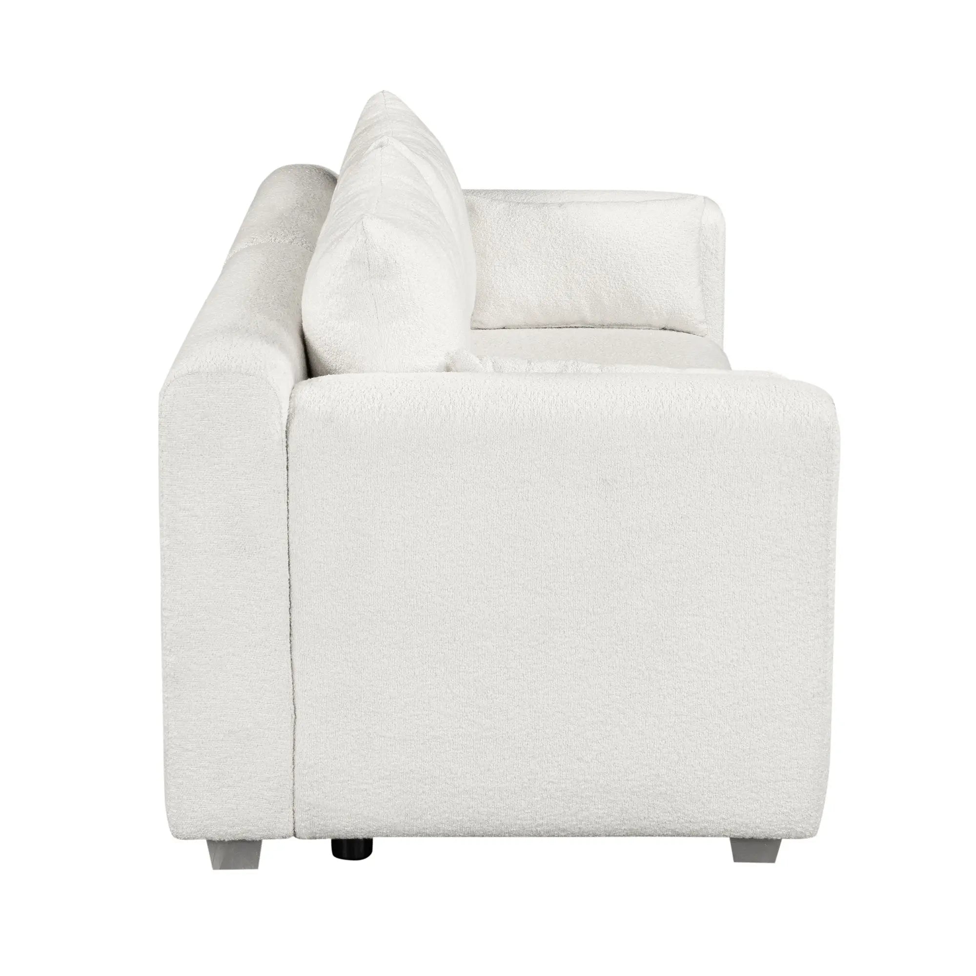 Bellemave® 82" Modern Loop Yarn Fabric Sofa with Extra Wide Domed Arms - Bellemave