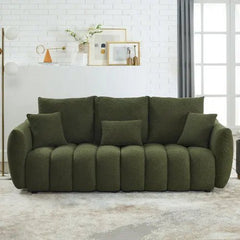 Bellemave® 82" Premium Teddy Velvet Sofa with 3 Back Pillows and 3 back Cushions - Bellemave