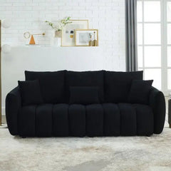 Bellemave® 82" Premium Teddy Velvet Sofa with 3 Back Pillows and 3 back Cushions - Bellemave