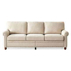 Bellemave® 82.68“ Linen Fabric Upholstery with Storage Sofa - Bellemave