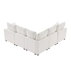 Bellemave® 84" L - Shape Modern Chenille Modular Sofa, with 2 Pillows Included - Bellemave