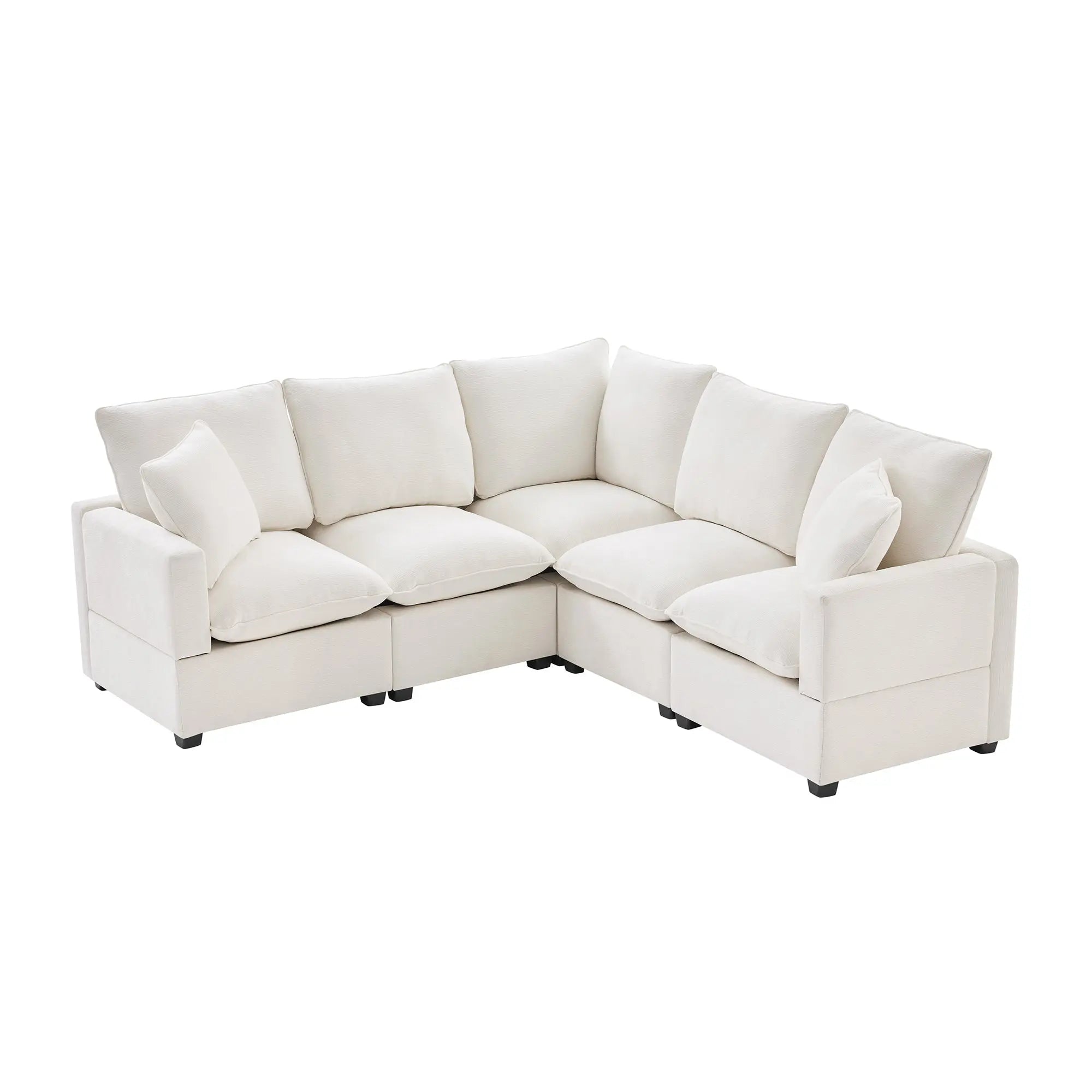Bellemave® 84" L - Shape Modern Chenille Modular Sofa, with 2 Pillows Included - Bellemave