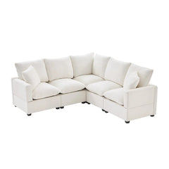 Bellemave® 84" L - Shape Modern Chenille Modular Sofa, with 2 Pillows Included - Bellemave
