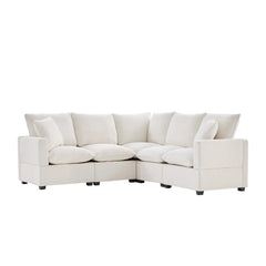 Bellemave® 84" L - Shape Modern Chenille Modular Sofa, with 2 Pillows Included - Bellemave