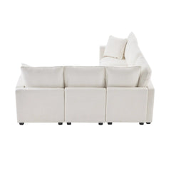 Bellemave® 84" L - Shape Modern Chenille Modular Sofa, with 2 Pillows Included - Bellemave