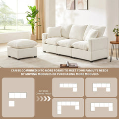Bellemave® 84" Modern Chenille Modular Sofa with 2 Pillows Included - Bellemave