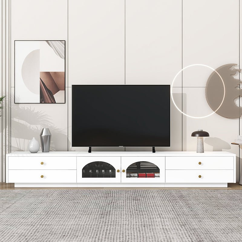 Bellemave® 86.6" Luxurious TV Stand with Fluted Glass Doors and Multiple Storage - Bellemave