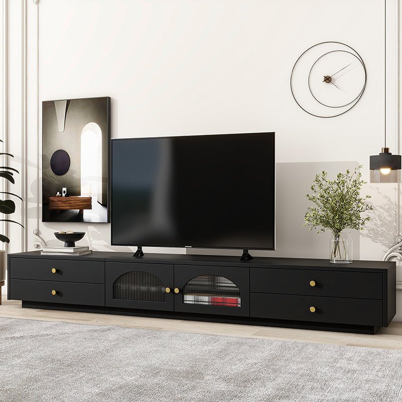 Bellemave® 86.6" Luxurious TV Stand with Fluted Glass Doors and Multiple Storage - Bellemave