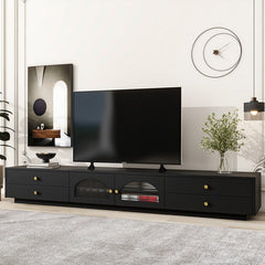 Bellemave® 86.6" Luxurious TV Stand with Fluted Glass Doors and Multiple Storage - Bellemave