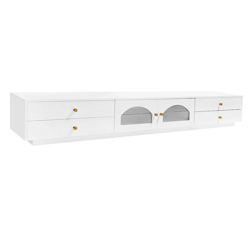 Bellemave® 86.6" Luxurious TV Stand with Fluted Glass Doors and Multiple Storage - Bellemave