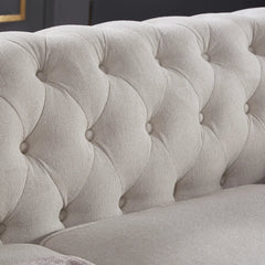 Bellemave® 88.5" Chesterfield Sofa Linen Fabric - Bellemave